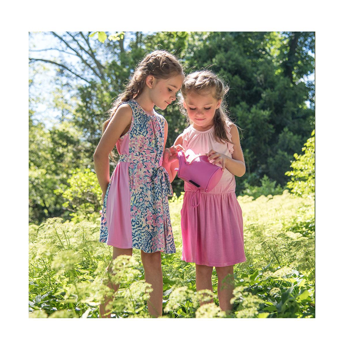Imoga Collection Little Girls Jessie Sahara Belted Jersey Dress w/Accent Color Side Panels - Open miscellaneous 998