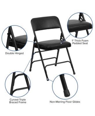 4 Pack Home & Office Portable Party Events Padded Metal Folding Chair