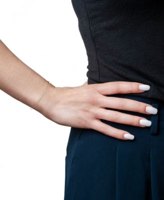 Diamond Bar Bracelet (1/10 ct. t.w.) in 14k Gold, Created for Macy's