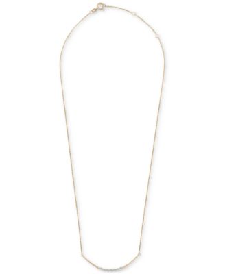 Diamond Curved Bar Statement Necklace (1/4 ct. t.w.) in 14k Gold, 15" + 2" extender, Created for Macy's