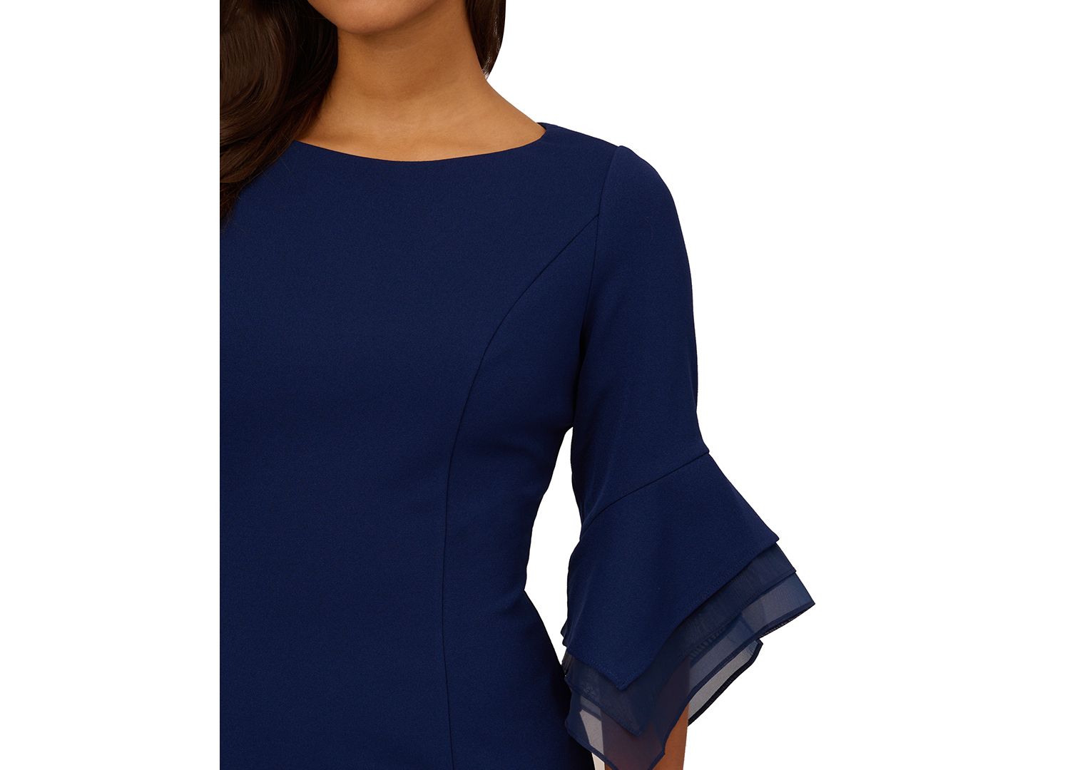 Petite Tiered-Cuff Sheath Dress