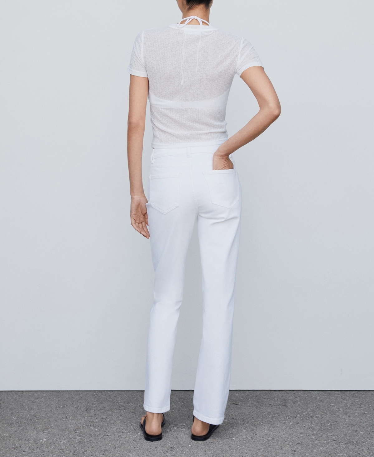 Mango Women's Medium-Comfort Straight Jeans