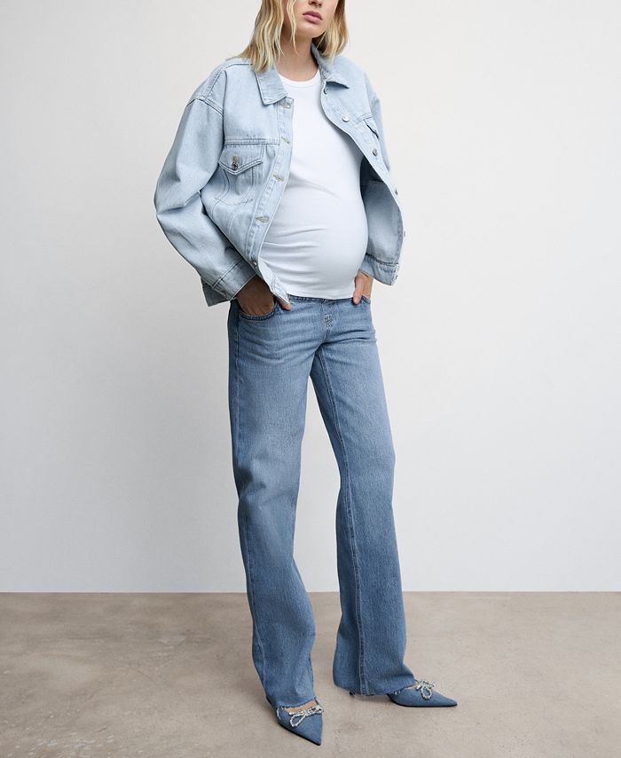 MANGO Women's Maternity Wideleg Jeans Macy's