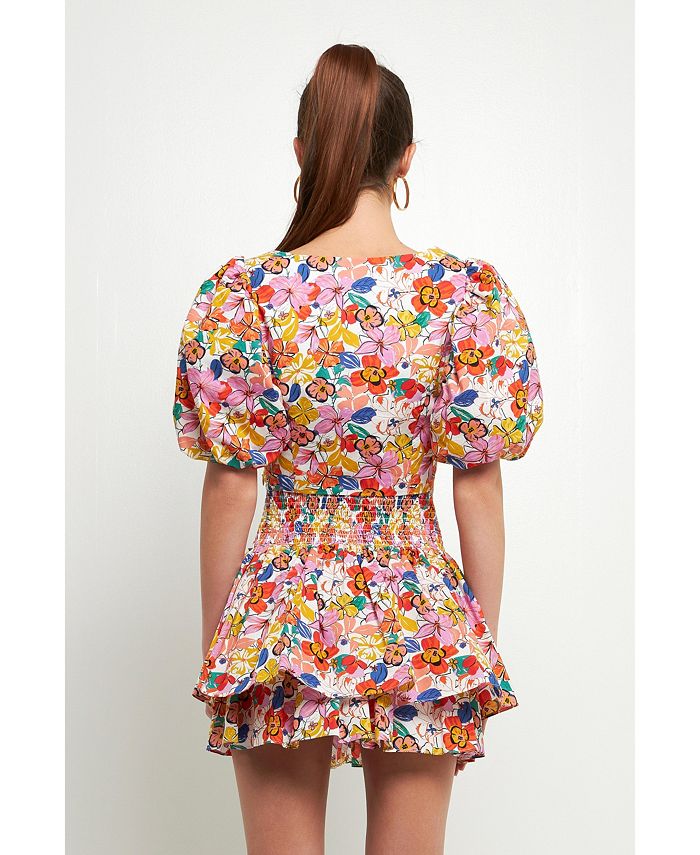 Cocoon Rosebud Primrose elastic sleeve top