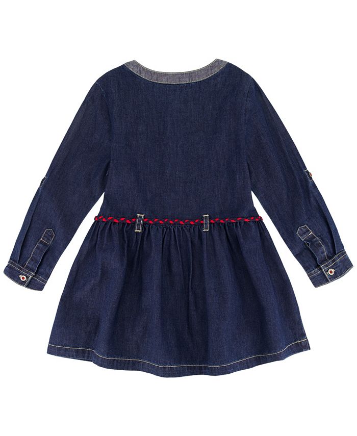 Tommy Hilfiger Little Girls 1 Piece Mandarin Collar Denim Shirt Dress ...