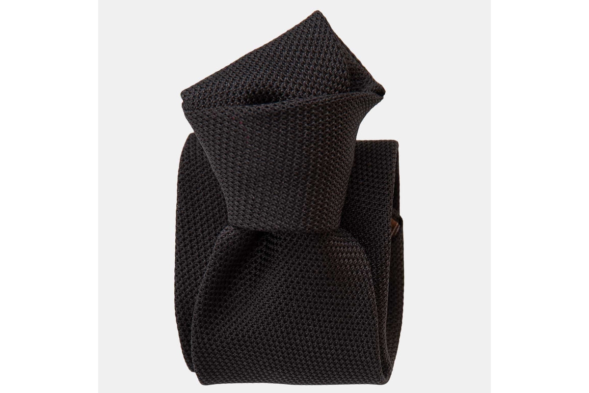 Men's Nero - Silk Grenadine Tie for Men - Black