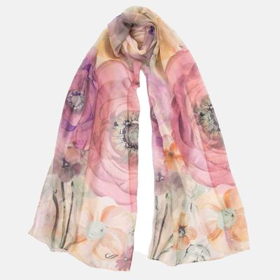 Campo de' Fiori - Long Sheer Silk Scarf for Women