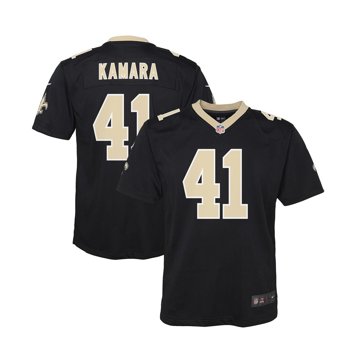 Детская джерси Nike Alvin Kamara New Orleans Saints Color Rush, цвет: Чёрный — фото 1