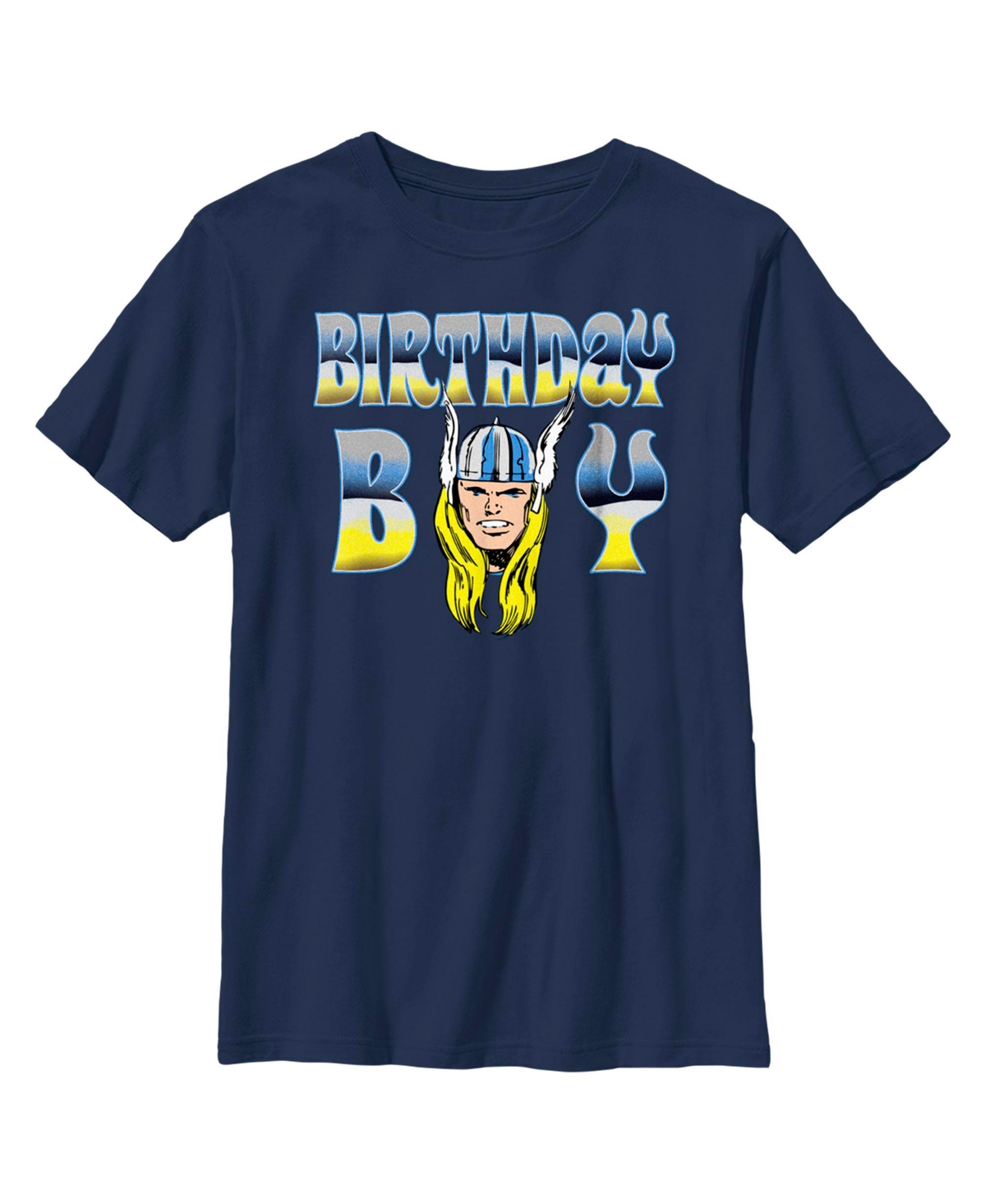 Marvel Boy's  Birthday Boy Thor Child T-shirt In Navy Blue