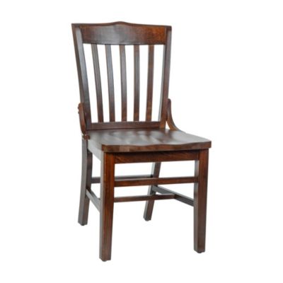 School House Back Wooden Restaurant Dining Chair