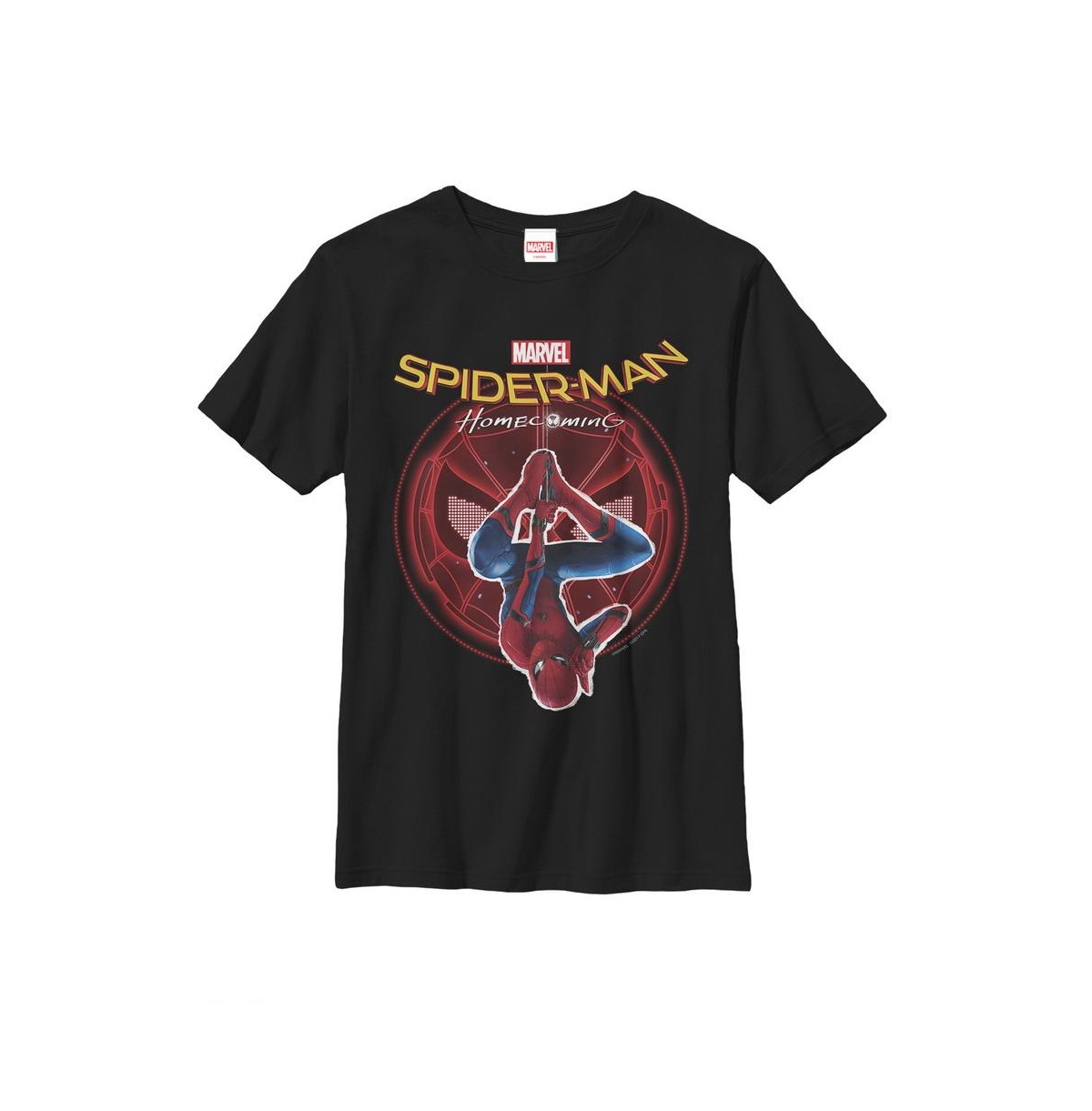 Boy's Marvel Spider-Man: Homecoming Upside Down Child T-Shirt - Black