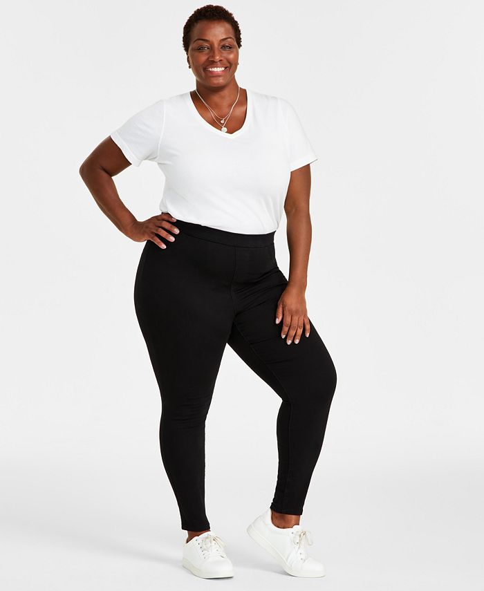Style & Co Plus Size Mid-Rise Slim-Leg Jeans, Created for Macy's - Macy's