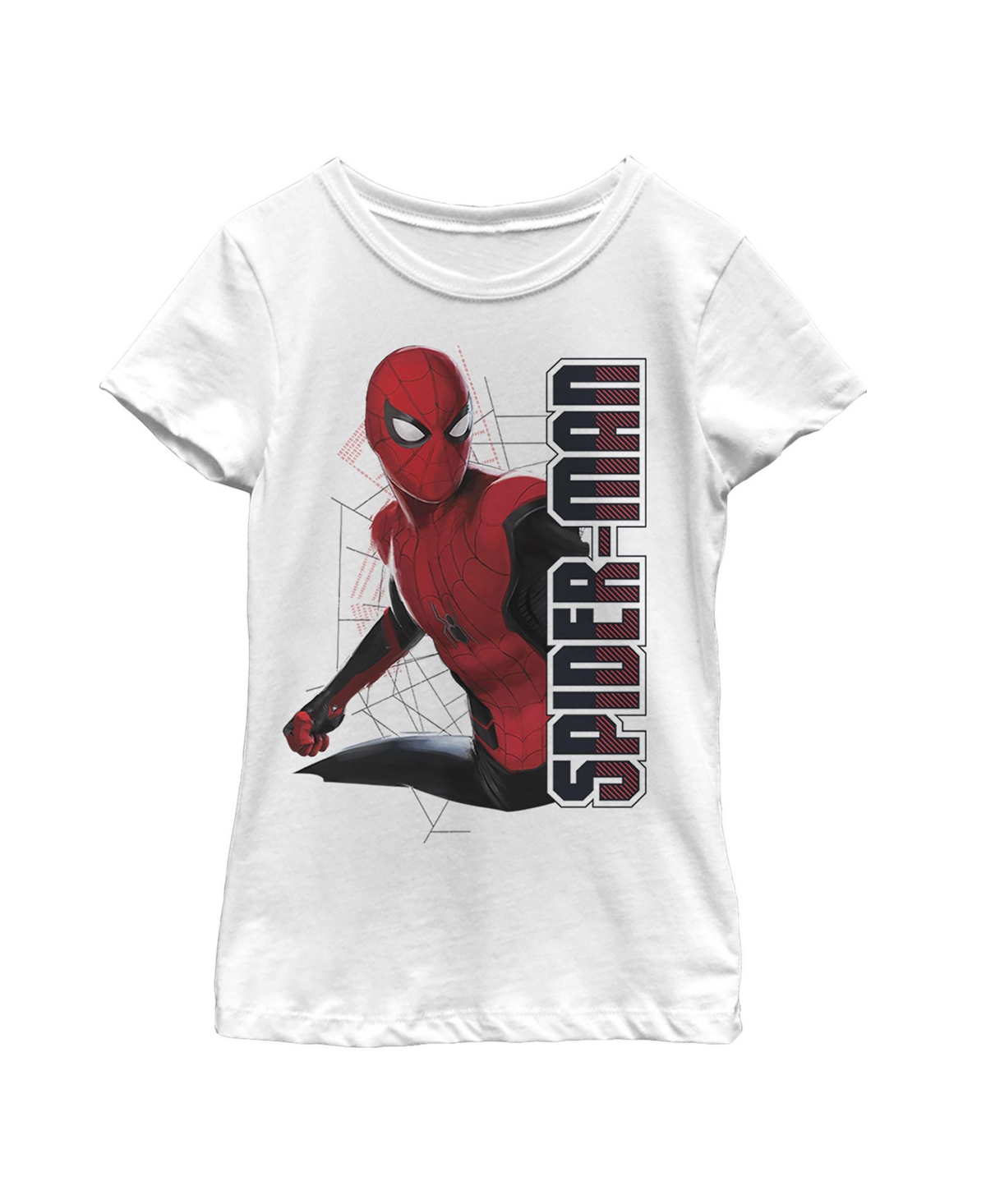 Marvel Girl's  Spider-man: Far From Home Web Coordinates Child T-shirt In White