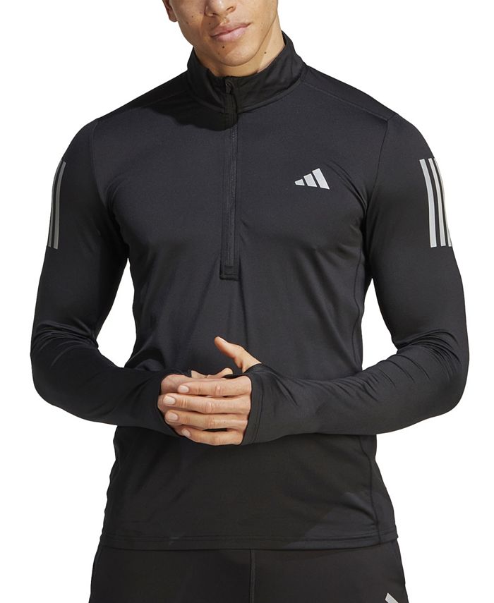 adidas Men's Own The Run Quarter Zip Long Sleeve Sweatshirt - Macy's