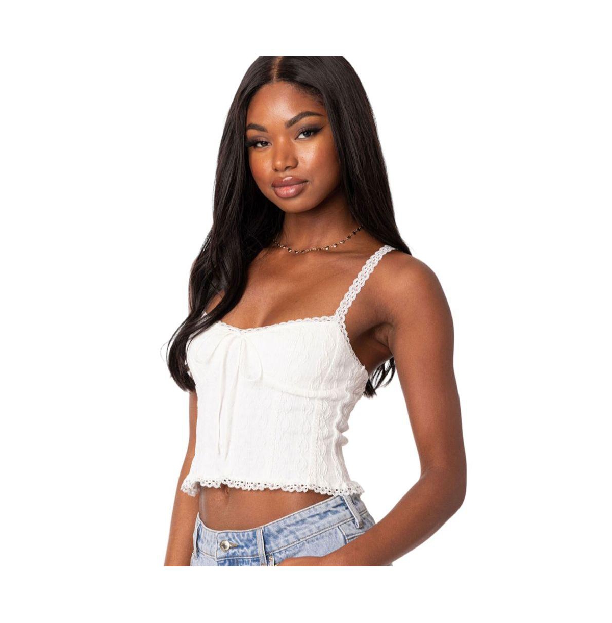 Edikted Women's Lacey Knit Tank Top