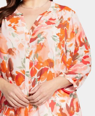 Plus Size Pintuck Blouse