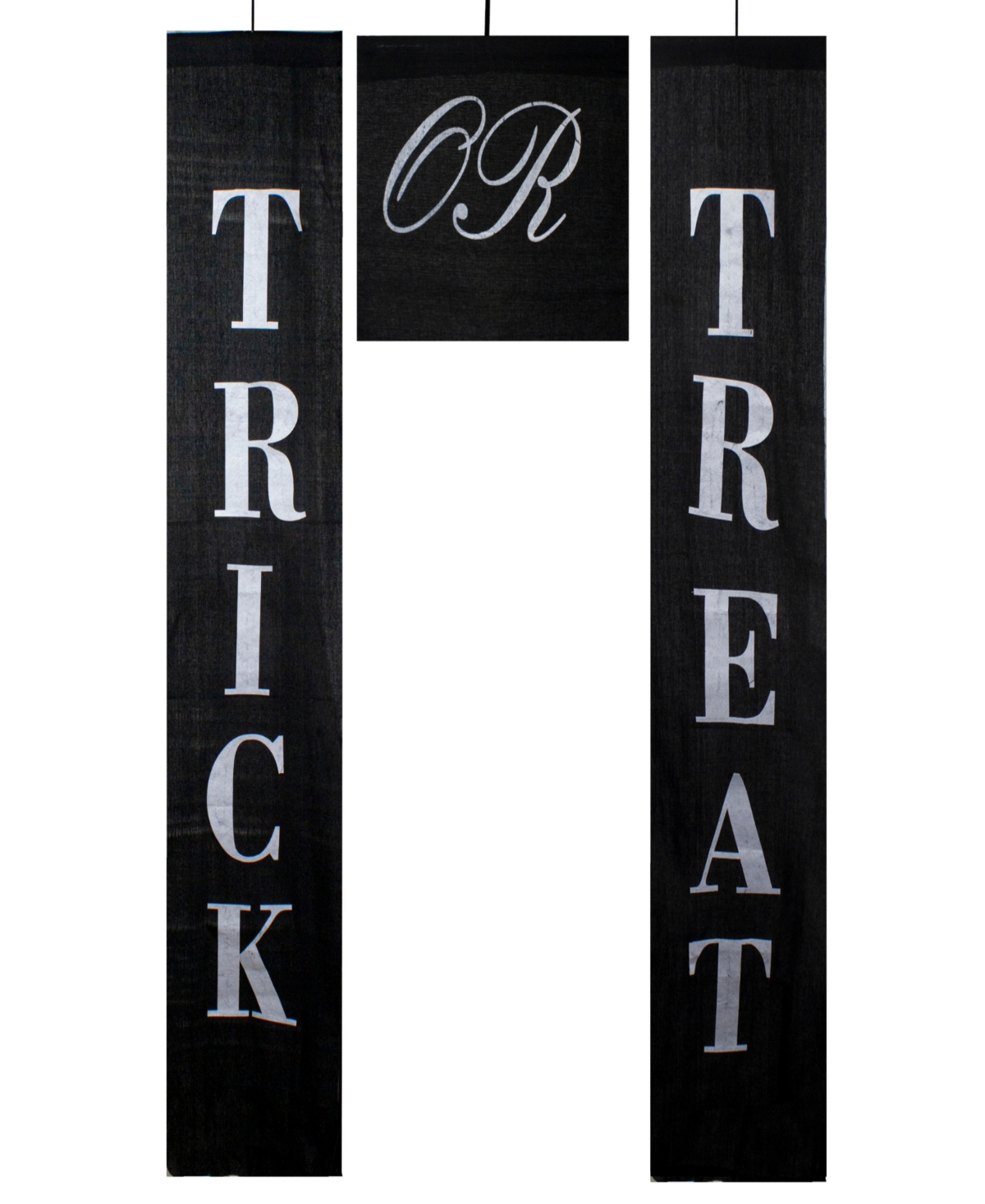 Northlight Set Of 3 Trick Or Treat Outdoor Halloween Banners, 19.25" In Black