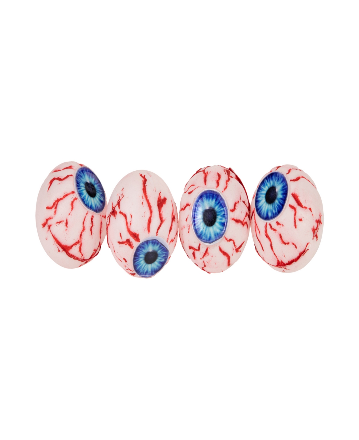 Northlight Set Of 4 Bloodshot Eyeballs Halloween Decorations, 2" In Red