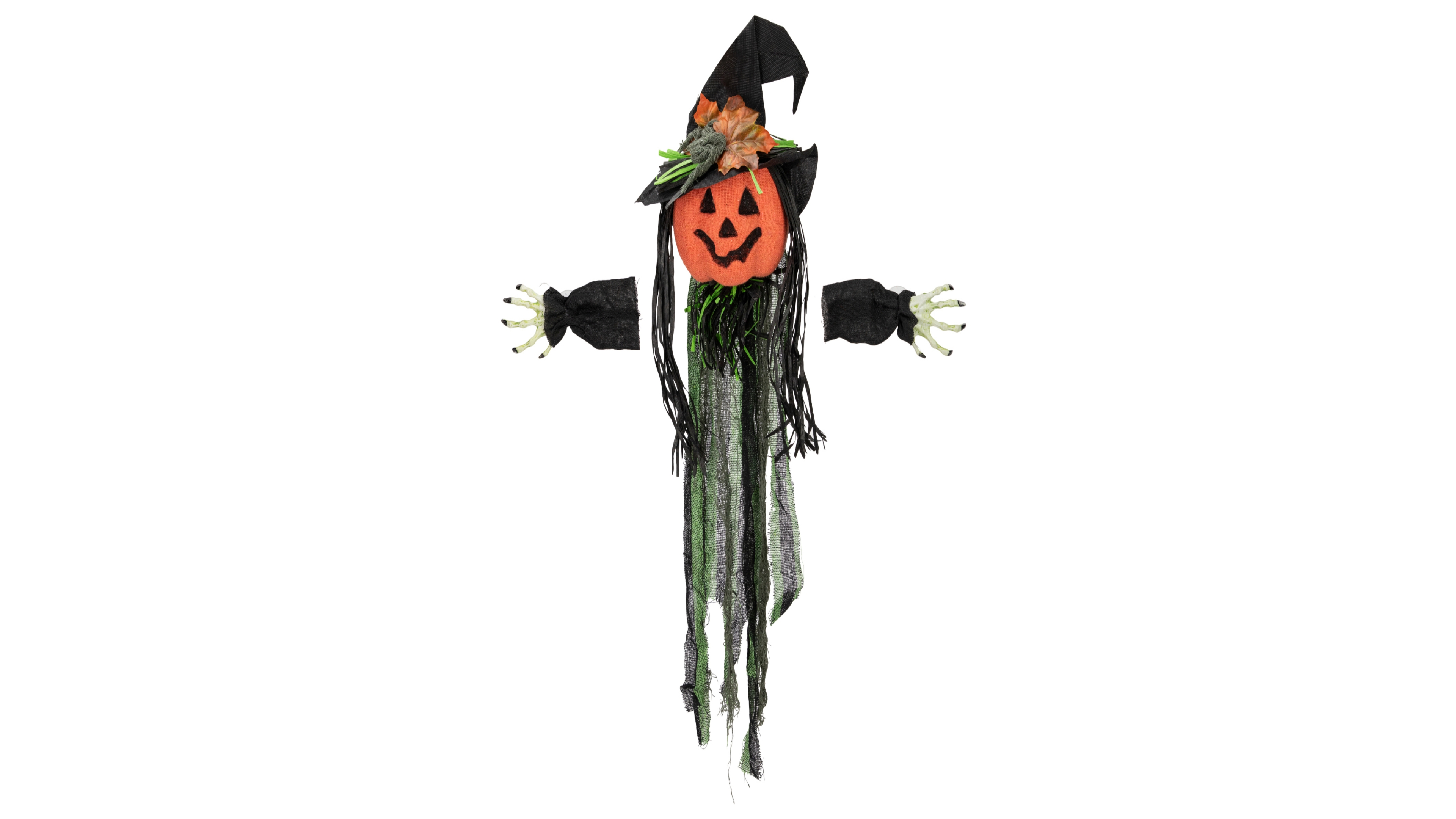 Creepy Jack-o'-Lantern 3-d Halloween Window Decoration Set, 3-Piece