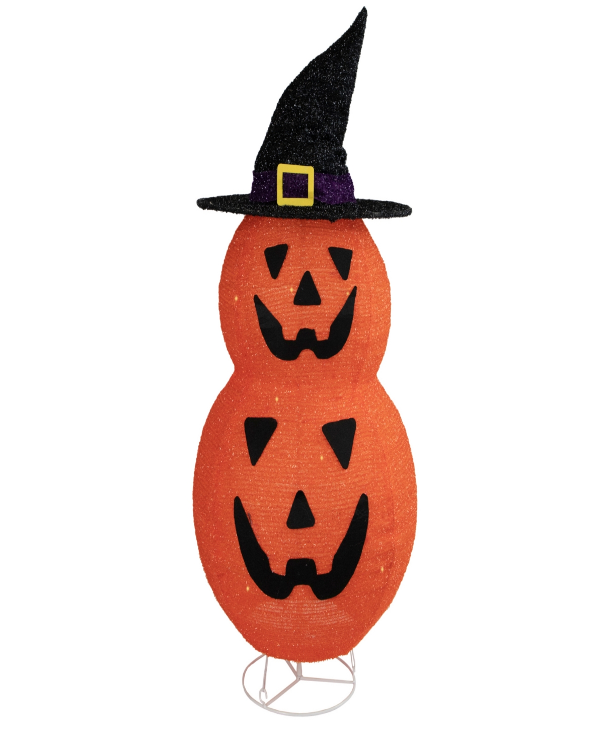 34" Jack-o-Lanterns in Witch's Hat Outdoor Halloween Decoration - Orange