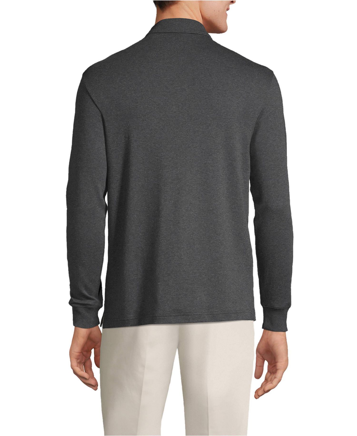 Men's Long Sleeve Cotton Supima Polo Shirt