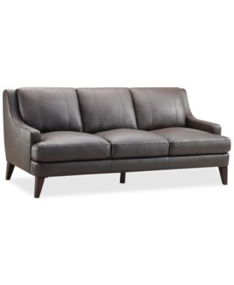 Furniture - 83" Modern Leather Sofa
