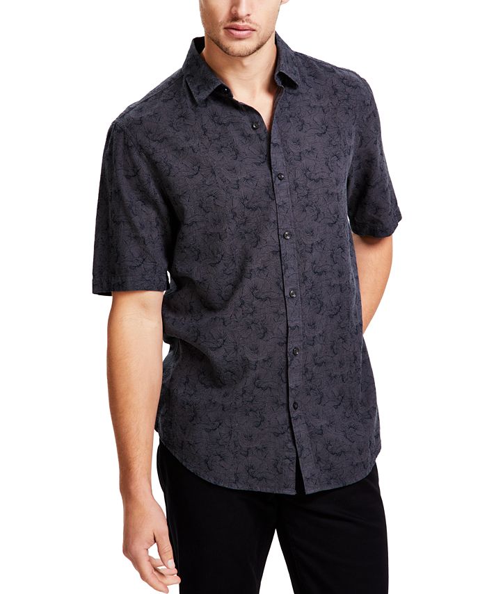 Alfani Men's Terra Regular-Fit Floral-Print Button-Down Shirt, Created ...
