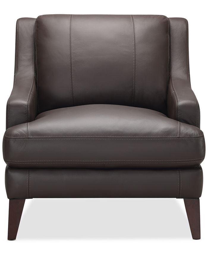 Furniture Collyn 34" Modern Leather Chair, Created for Macy's Macy's