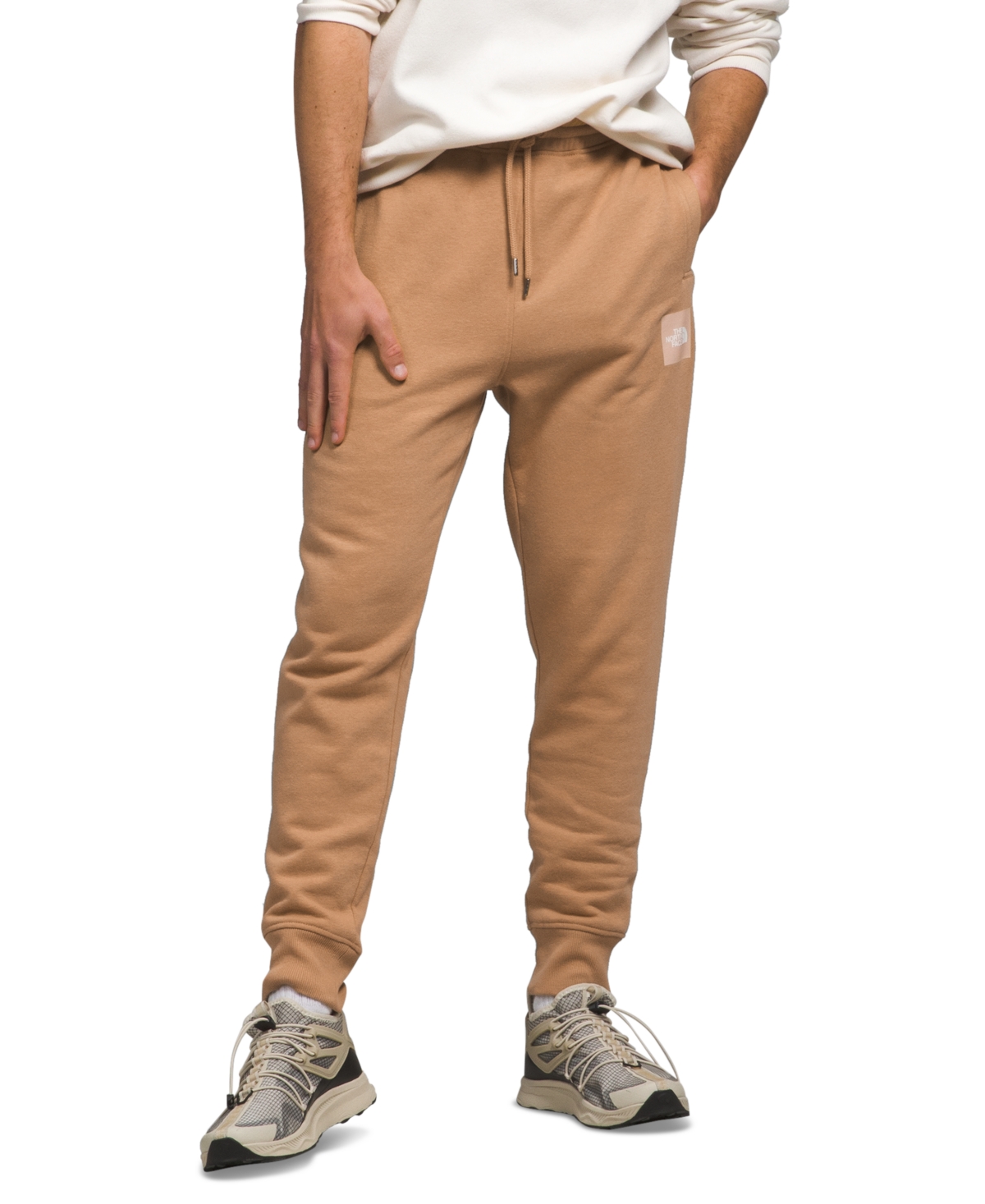 The North Face Men's Box Nse 'never Stop Exploring' Jogger In Almond Butter