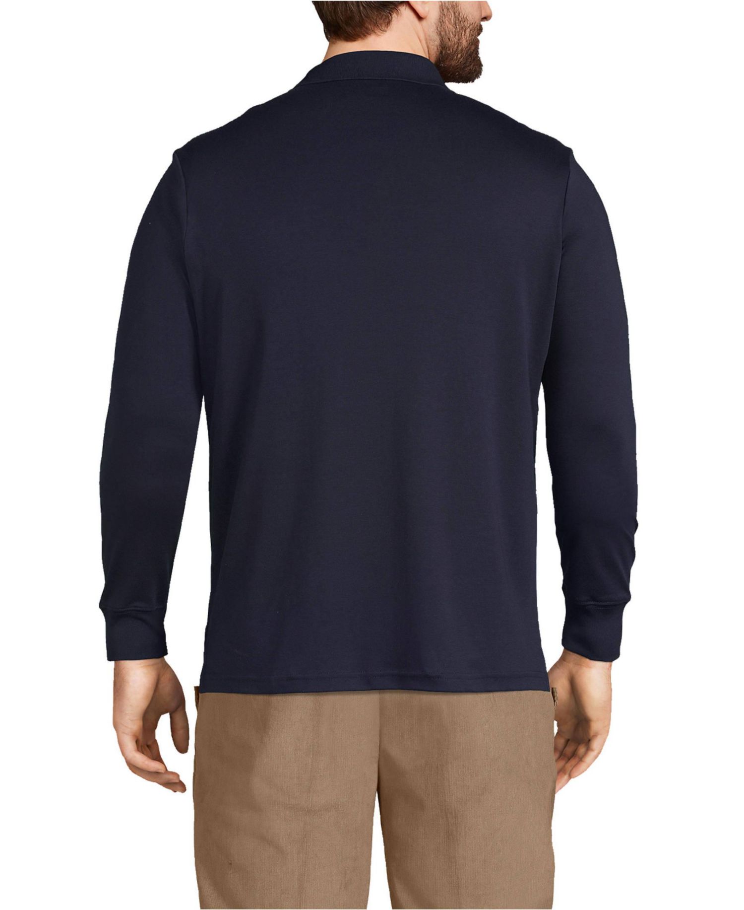 Big & Tall Long Sleeve Super Soft Supima Polo Shirt