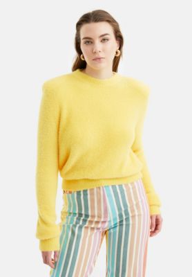 Women's Shoulder Pad Fluffy Sweater