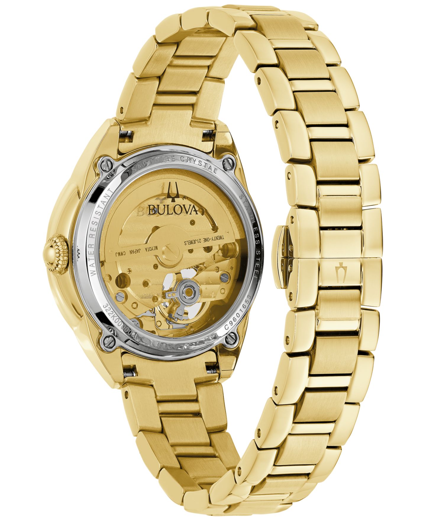 Женские часы Bulova Automatic Classic Sutton Gold-Tone Stainless Steel Bracelet Watch 35mm — фото 3