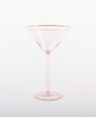 Glass Stemmed Martini Glasses, Set of 4