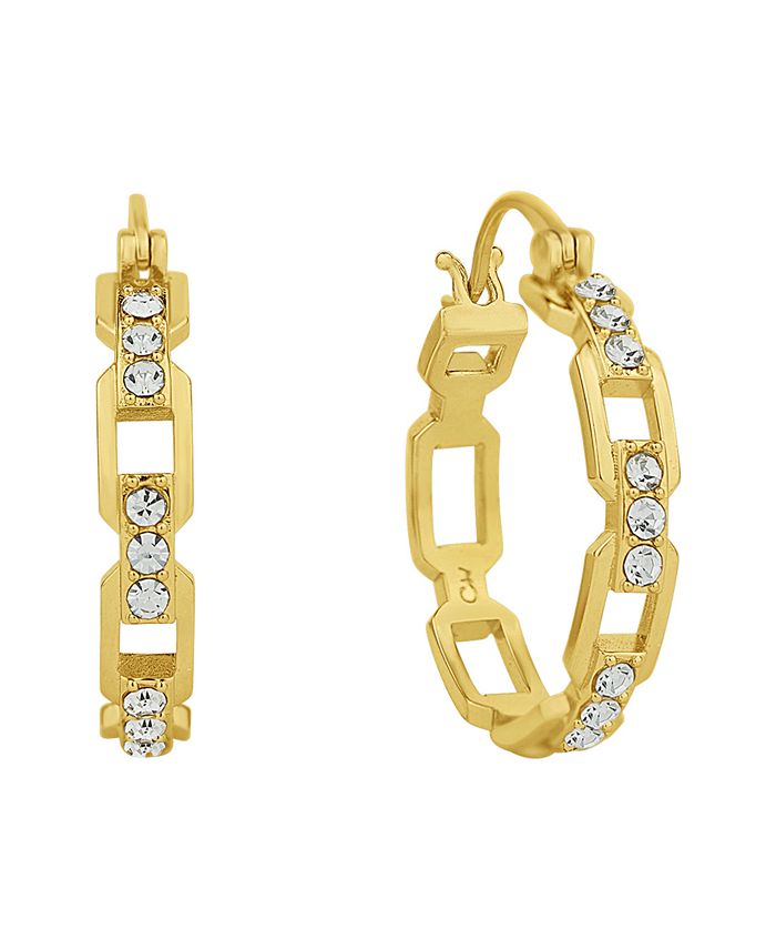 And Now This Clear Crystal Stone Hoop Earring - Macy's
