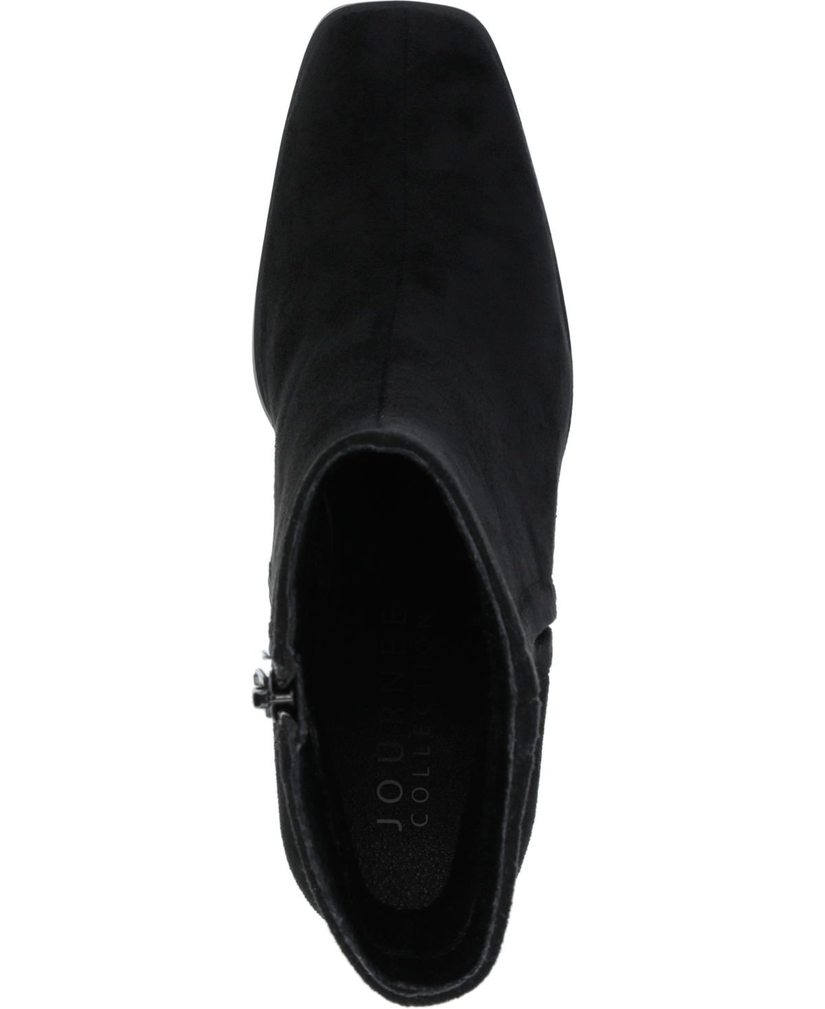 Journee Collection Women's Clearie Tru Comfort Foam Transparent Block Heel Square Toe Boot