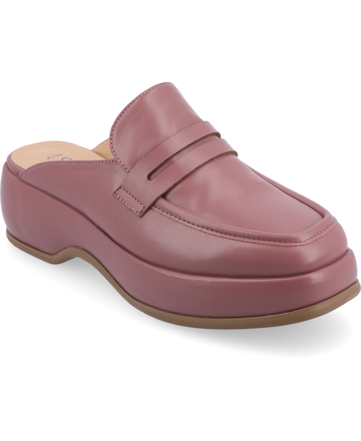 Shop Journee Collection Women's Antonina Platform Mule Loafers In Mauve