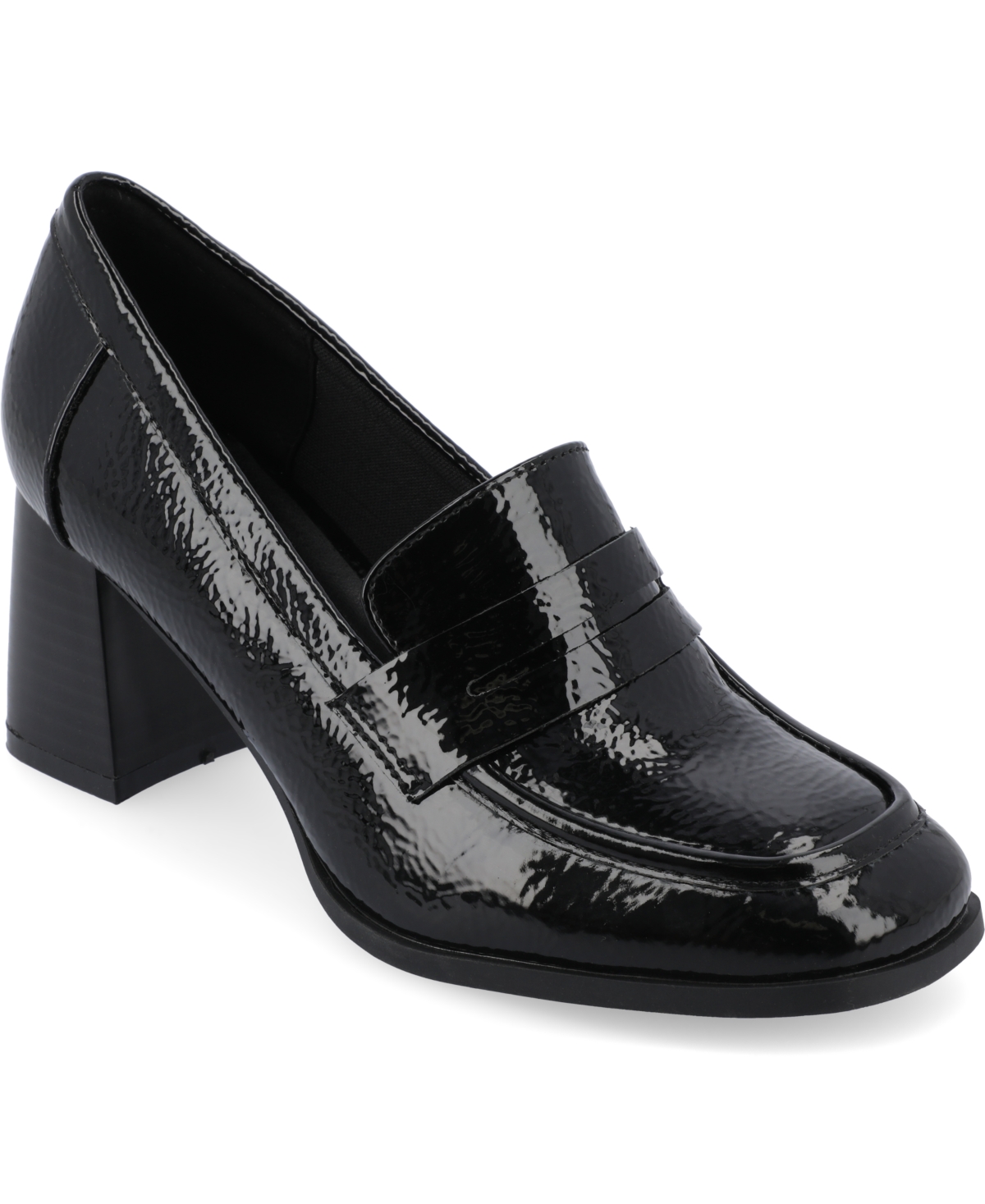 Journee Collection Collection Women's Tru Comfort Foam Malleah Pumps In Black Patent