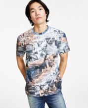 GUESS Men's Eco Bonsai Fitted Tiger-Print Shirt - Macy's