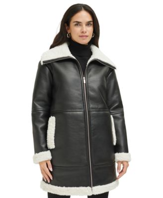 Calvin klein faux shearling jacket hotsell