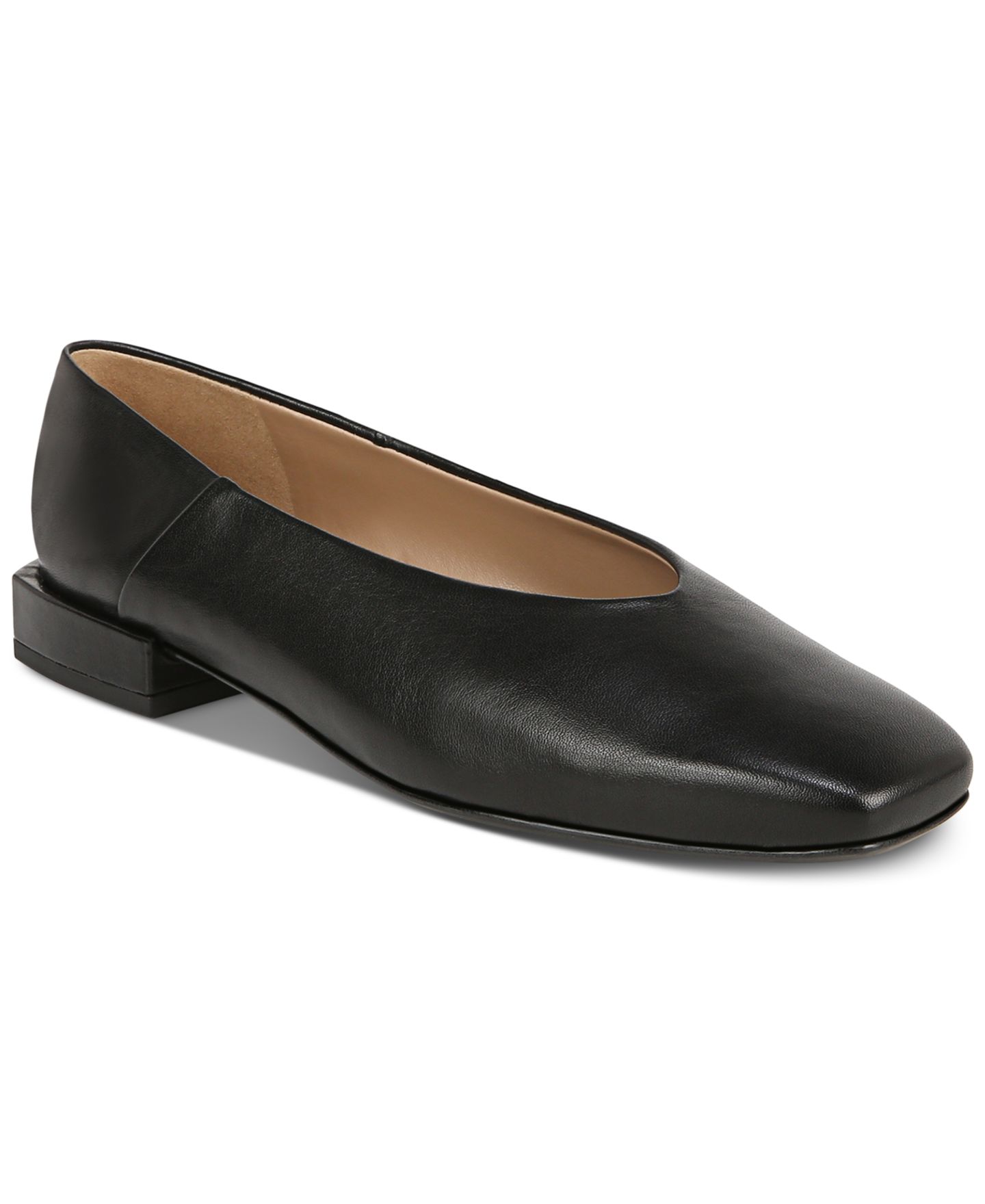 Женские балетки Sam Edelman Kasey без застёжки, цвет: Чёрный кожаный — фото 1