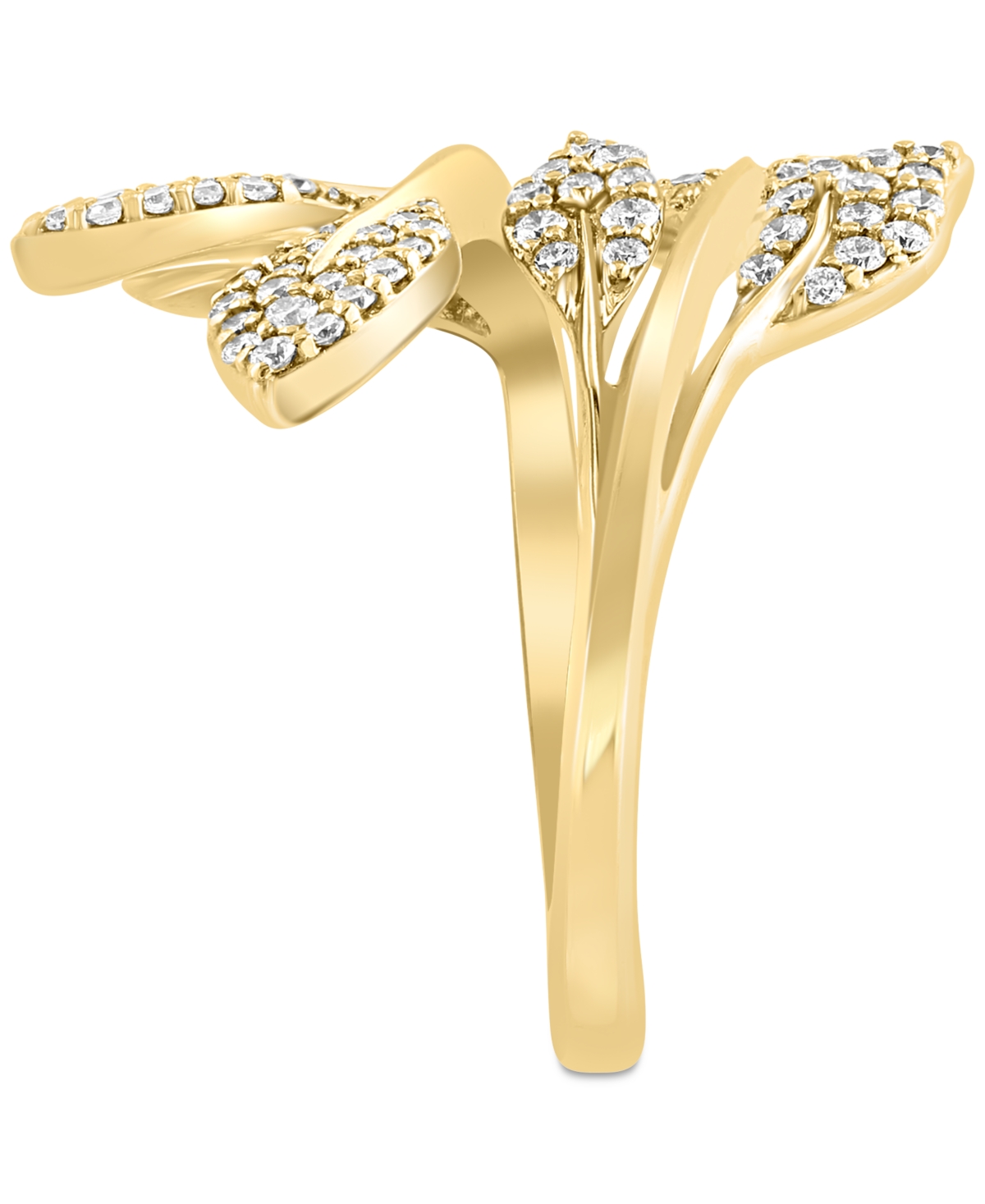 Effy Diamond Vine Motif Bypass Ring (5/8 ct. t.w.) in 14k Gold - 14K Gold