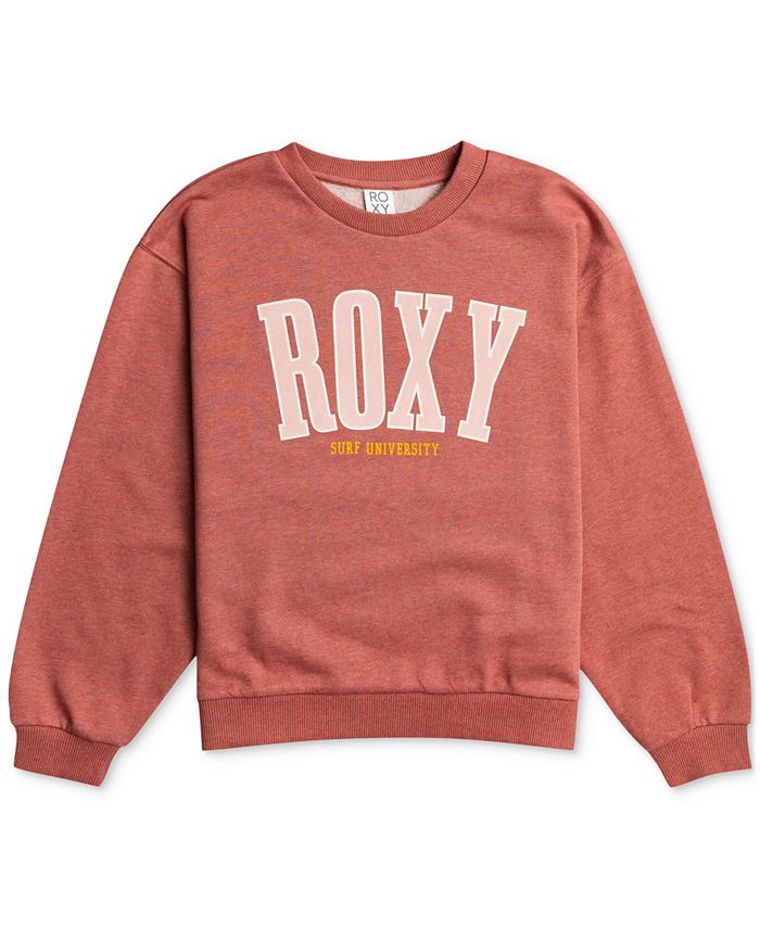 Roxy Big Girls Moral Of Story Oversized-Fit Logo-Print Sweatshirt - Macy's
