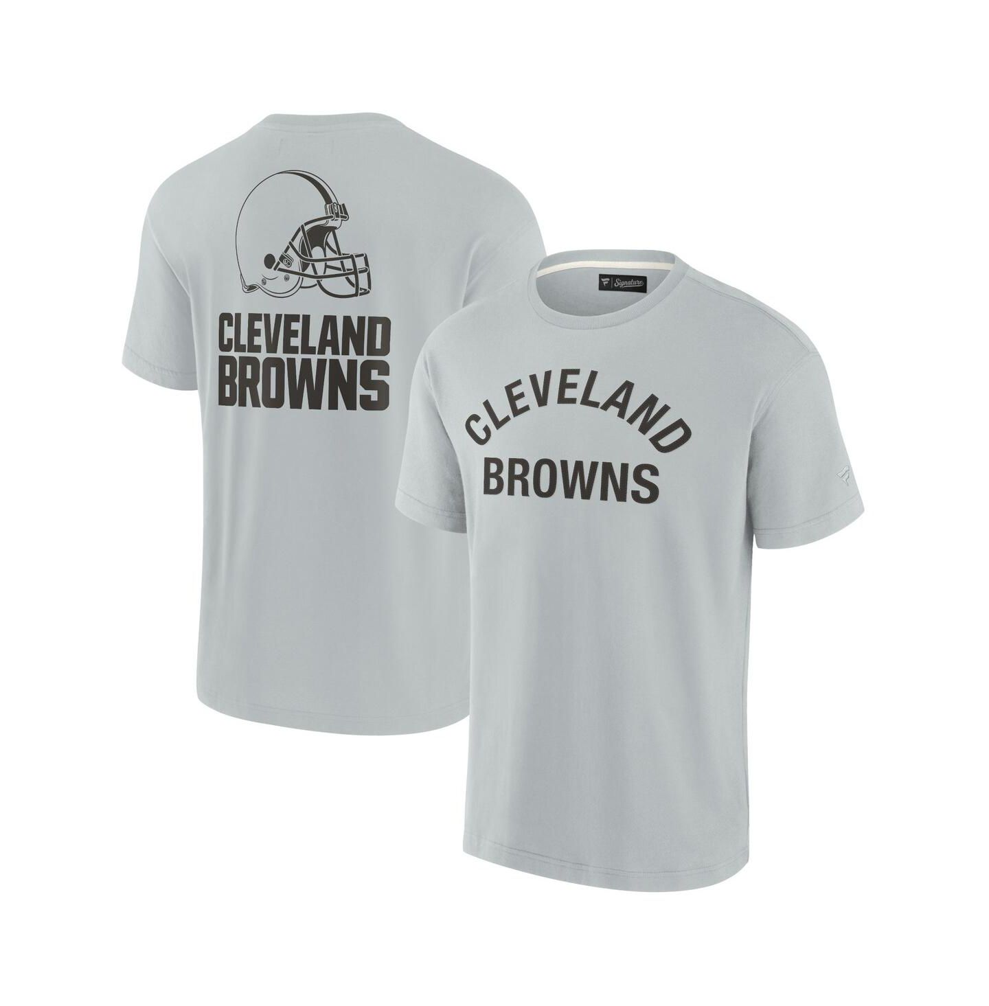 Футболка Fanatics Signature Gray Cleveland Browns Super Soft Short Sleeve — фото 2