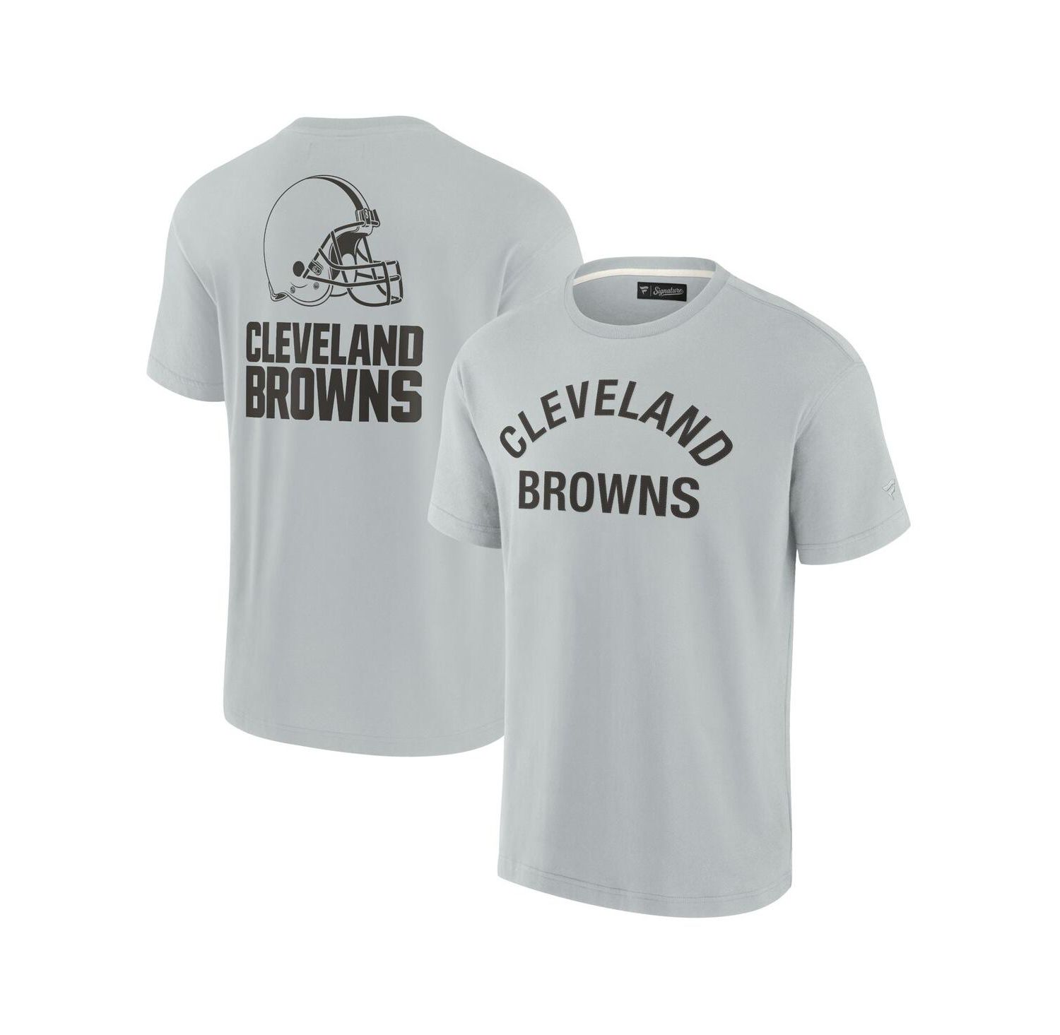 Men's and Women's Gray Cleveland Browns Super Soft Short Sleeve T-shirt