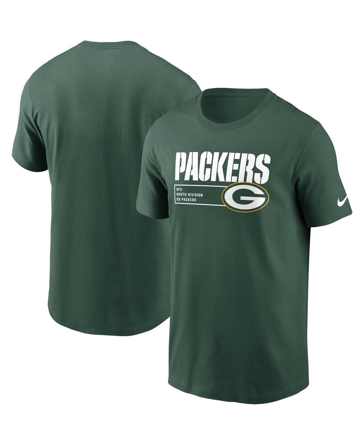 Shop Nike Men's  Green Green Bay Packers Division Essential T-shirt
