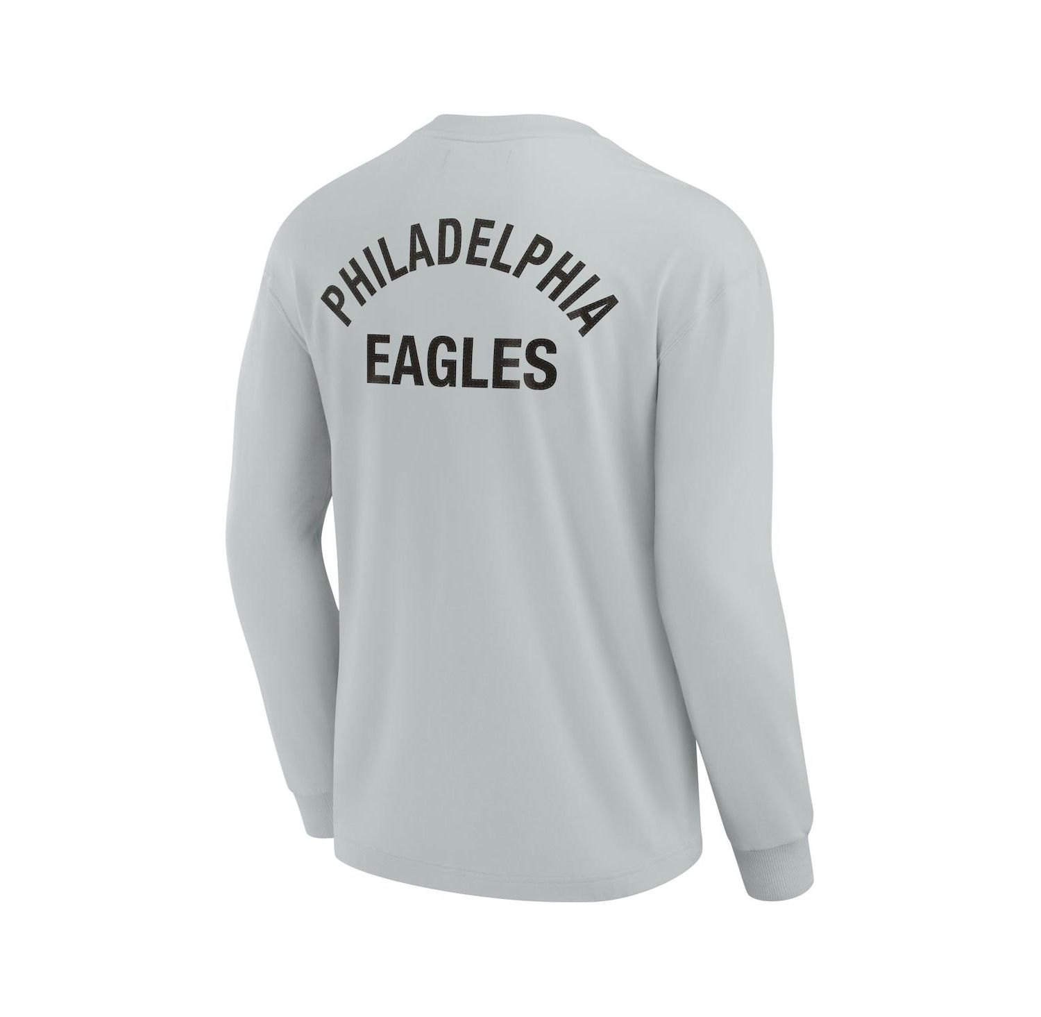 Men's and Women's Gray Philadelphia Eagles Super Soft Long Sleeve T-shirt