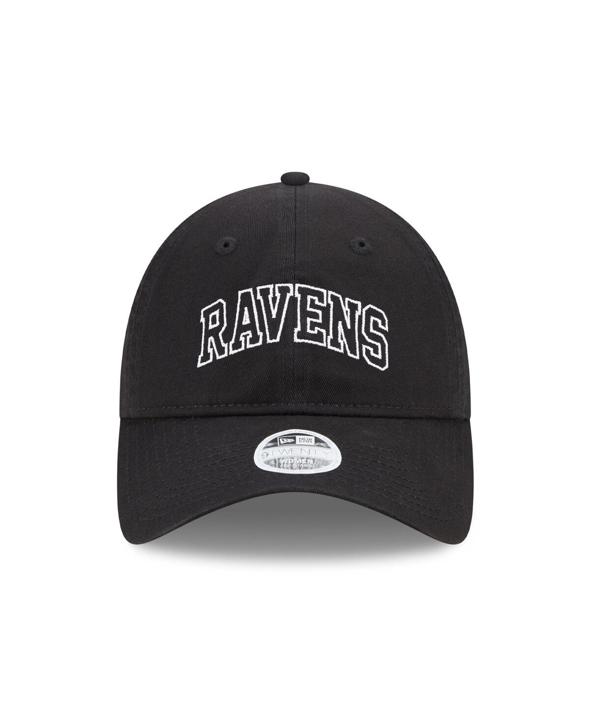 Women's New EraBaltimore Ravens Collegiate 9TWENTY Adjustable Hat - Black