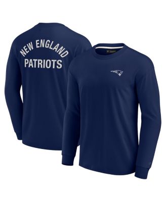 Men's and Women's Navy New England Patriots Super Soft Long Sleeve T-shirt
