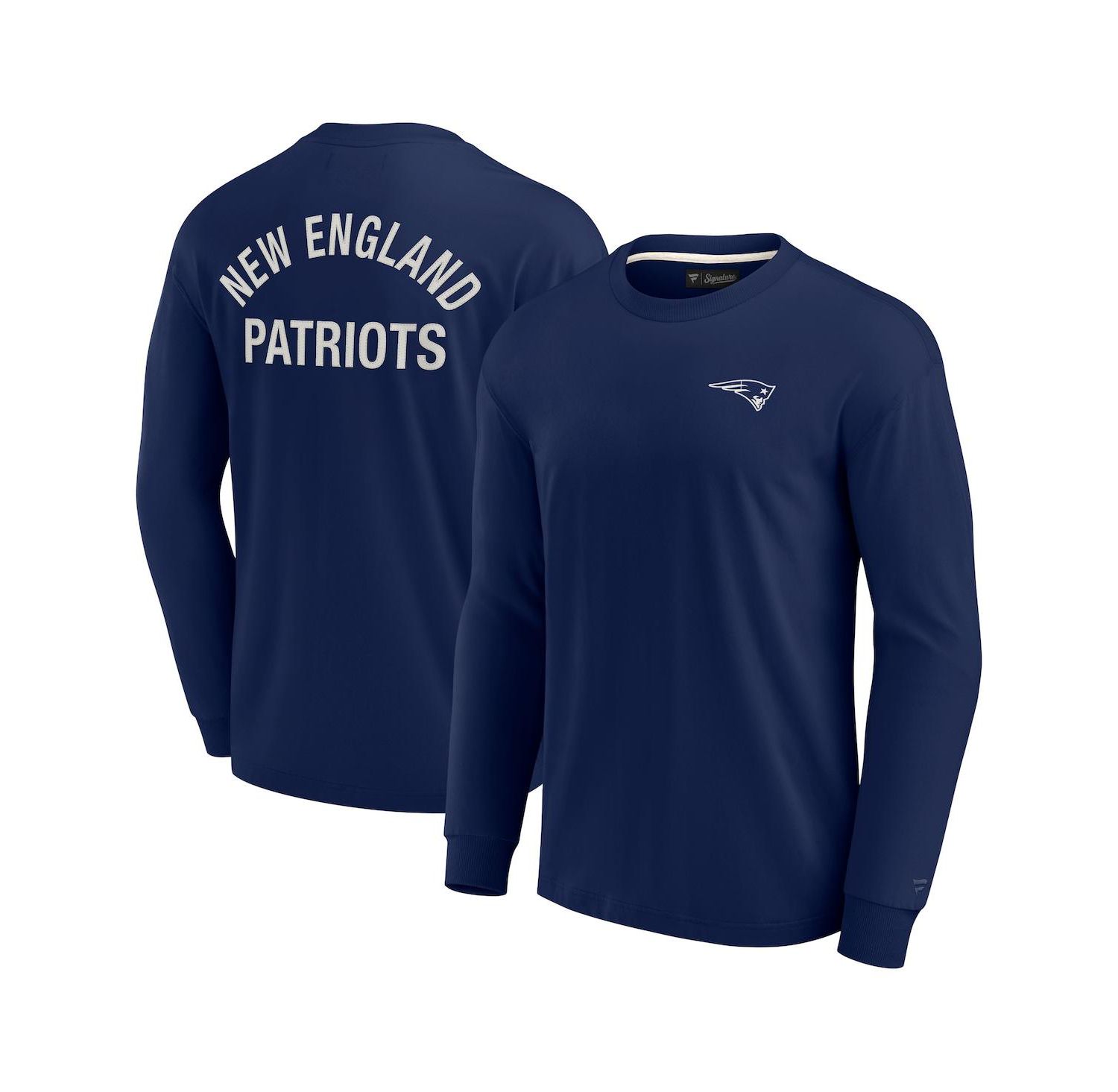 Men's and Women's Navy New England Patriots Super Soft Long Sleeve T-shirt