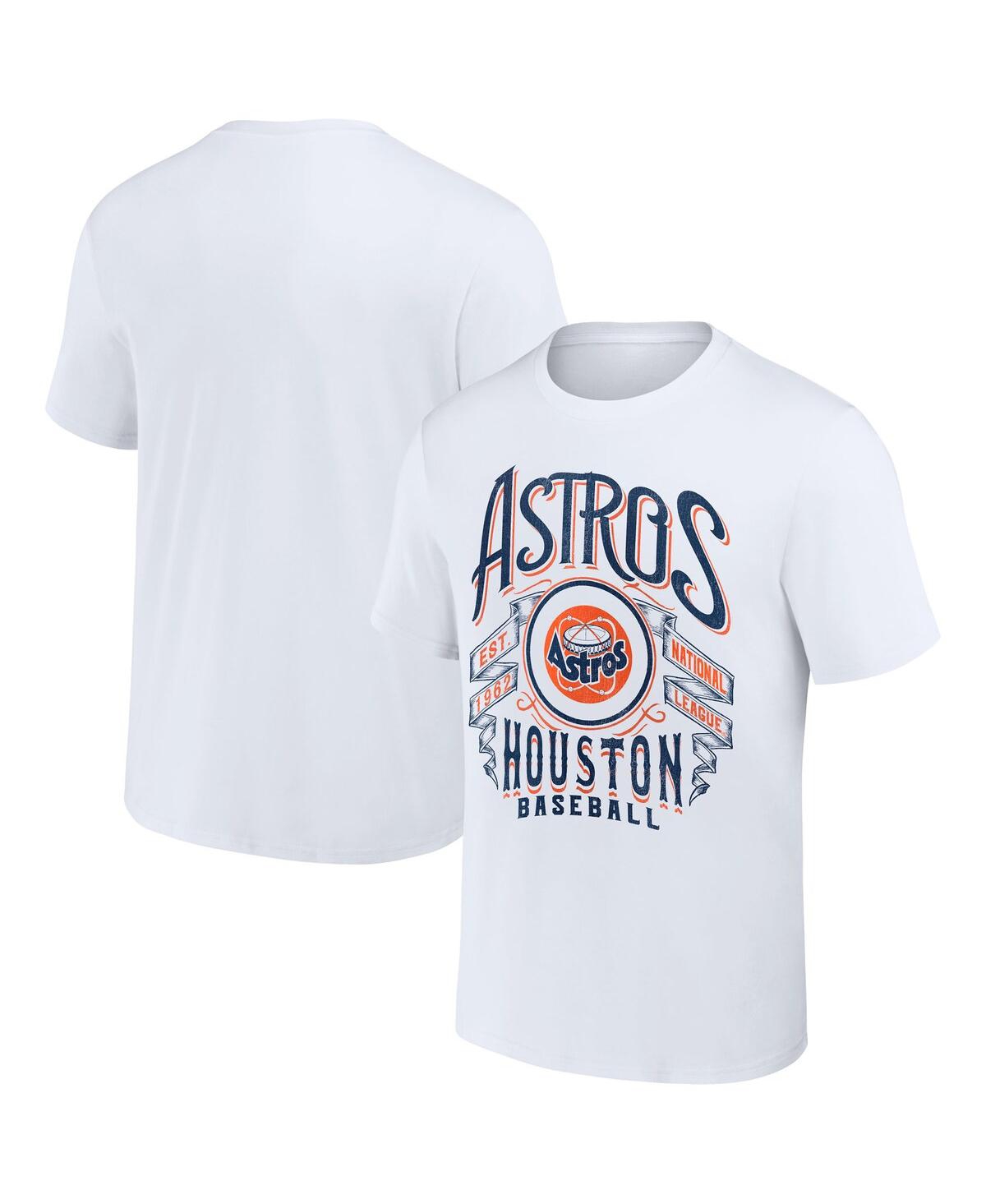 Fanatics Men's Darius Rucker Collection By  White Houston Astros Distressed Rock T-shirt
